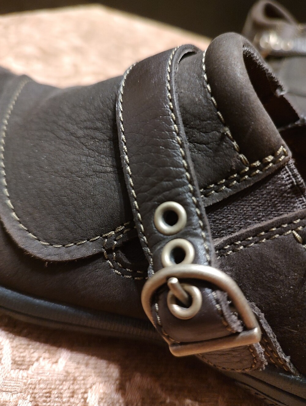 🍂🤎🍂 Fabulous Dassie Chocolate Brown Genuine Leather Buckle Loafers - 7.5M - Picture 10 of 15